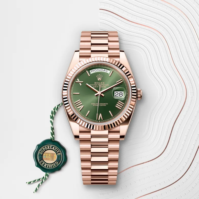 Rolex Day-Date in 18 ct Everose gold, M228235-0025 - Siam Swiss