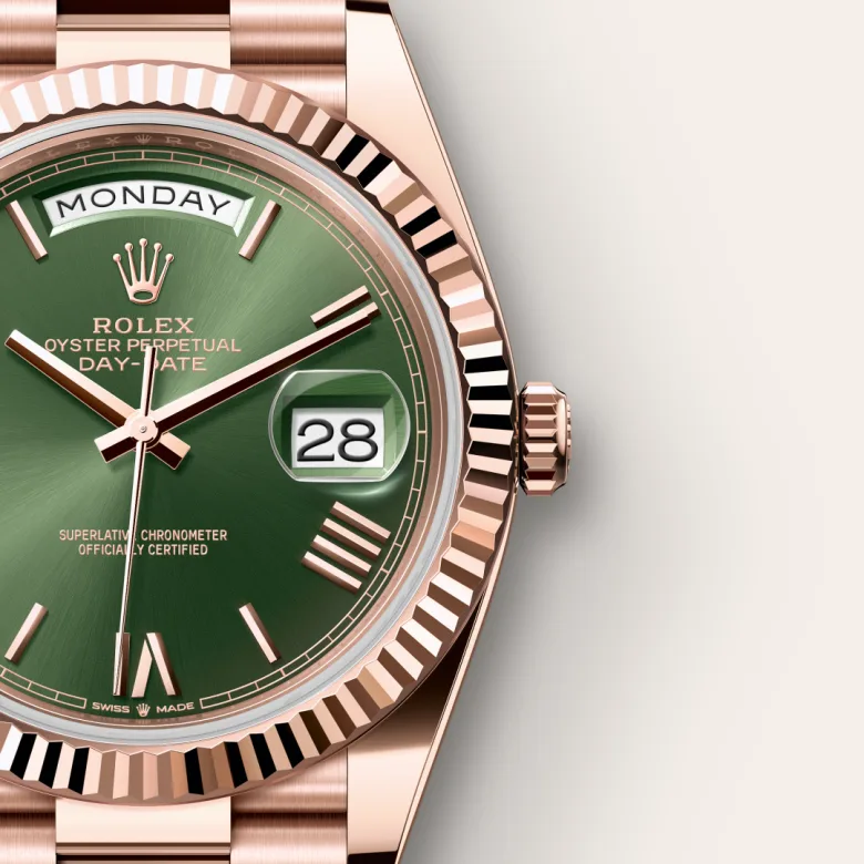 Rolex Day-Date in 18 ct Everose gold, M228235-0025 - Siam Swiss
