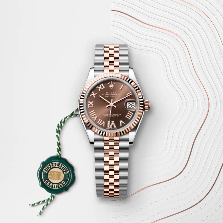 Rolex Datejust in Everose Rolesor - combination of Oystersteel and Everose gold, M278271-0004 - Siam Swiss