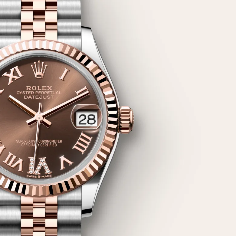 Rolex Datejust in Everose Rolesor - combination of Oystersteel and Everose gold, M278271-0004 - Siam Swiss