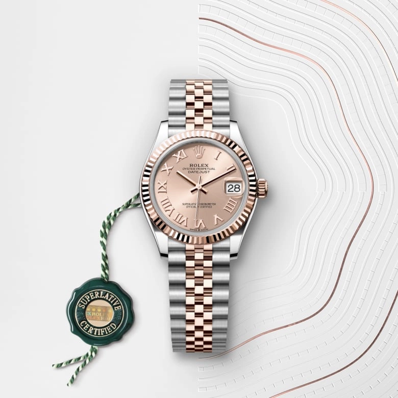 Rolex Datejust in Everose Rolesor - combination of Oystersteel and Everose gold, M278271-0006 - Siam Swiss