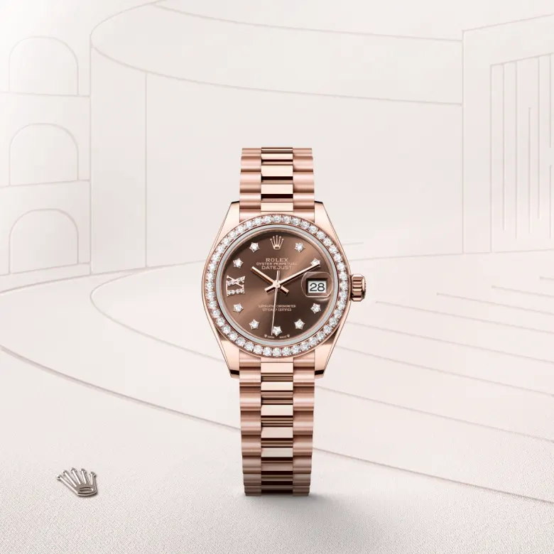 Rolex Lady-Datejust in 18 ct Everose gold, M279135RBR-0001 - Siam Swiss