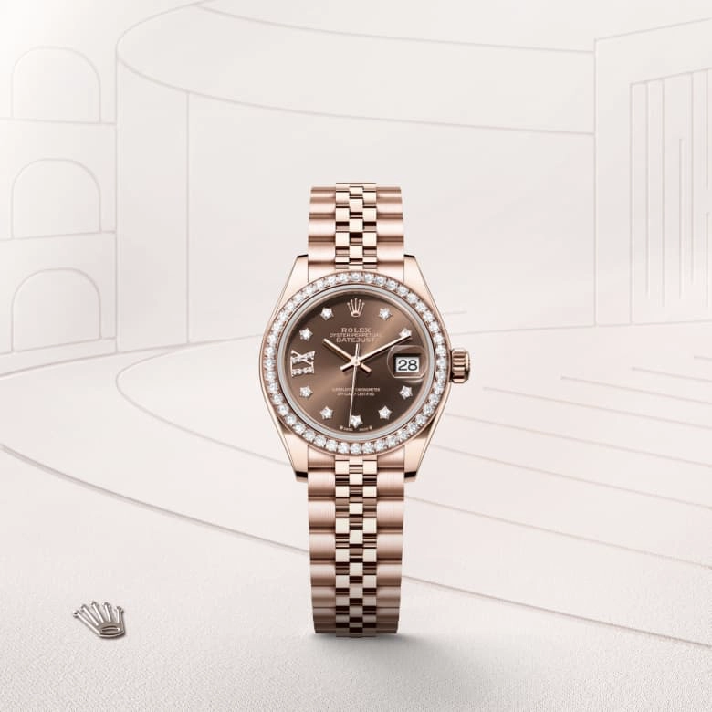 Rolex Lady-Datejust in Everose gold 18 กะรัต, M279135RBR-0002 - Siam Swiss