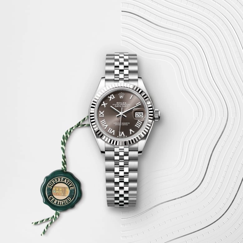Rolex Lady-Datejust in White Rolesor - combination of Oystersteel and white gold, M279174-0013 - Siam Swiss
