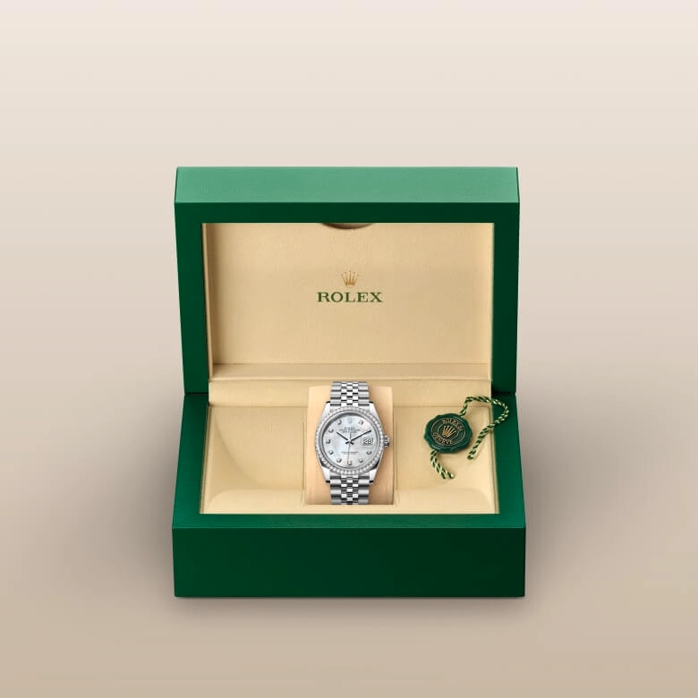 Rolex Datejust in White Rolesor - การผสมผสานระหว่าง Oystersteel และทองคำขาว, M126284RBR-0011 - Siam Swiss