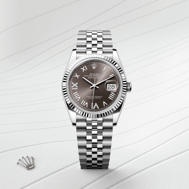 Rolex Datejust in White Rolesor - การผสมผสานระหว่าง Oystersteel และทองคำขาว, M126234-0071 - Siam Swiss