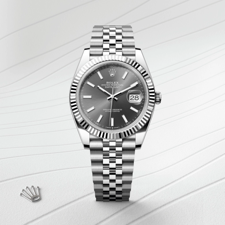 Rolex Datejust in White Rolesor - การผสมผสานระหว่าง Oystersteel และทองคำขาว, M126334-0014 - Siam Swiss