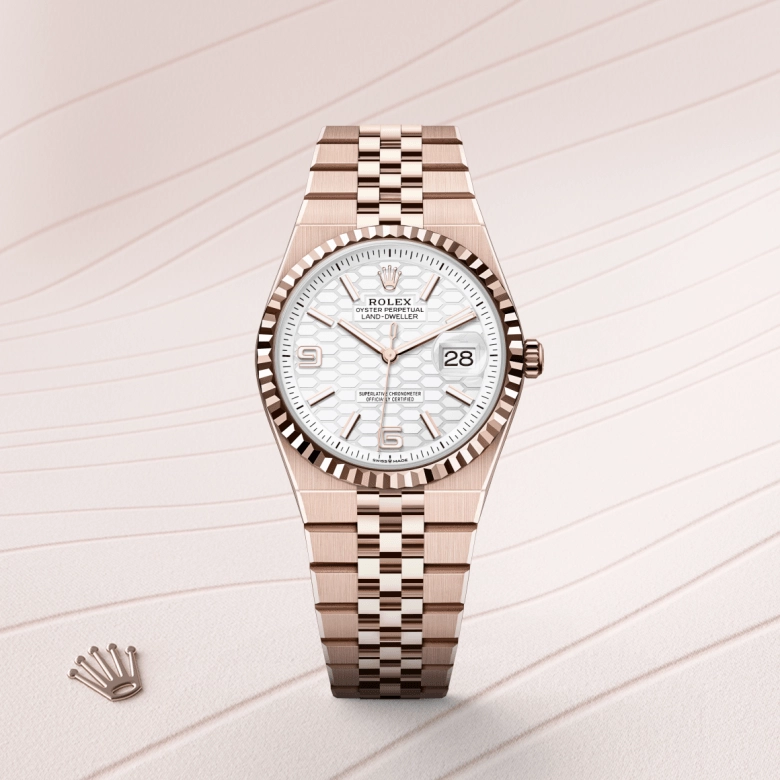 Rolex Land Dweller in 18 ct Everose gold, M127235-0001 - Siam Swiss