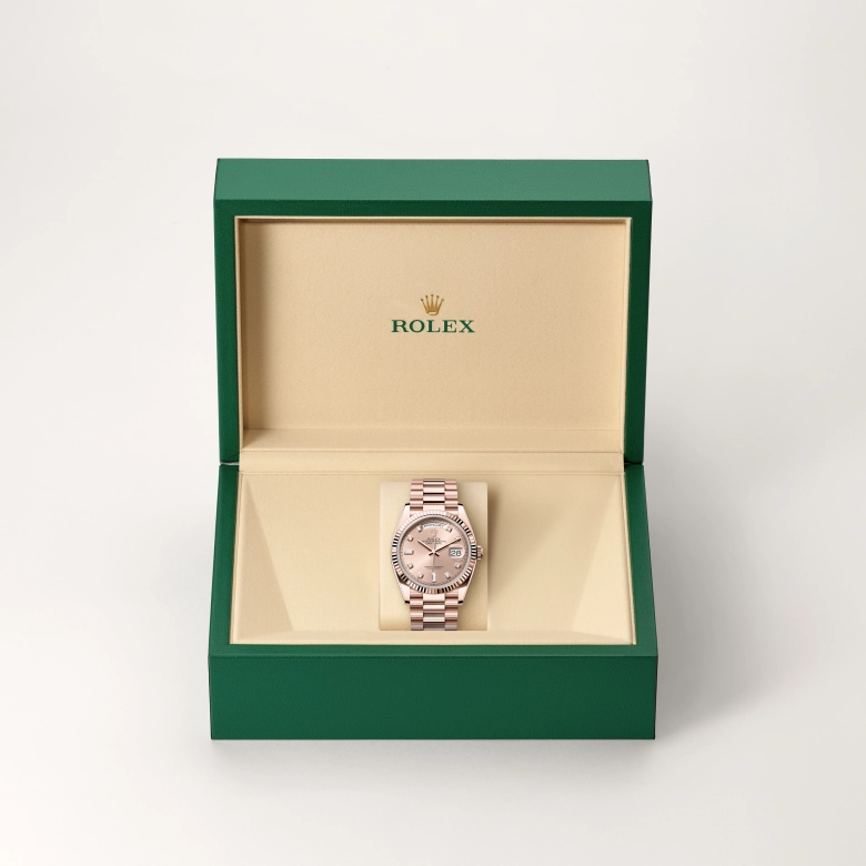 Rolex Day-Date in 18 ct Everose gold, M128235-0009 - Siam Swiss