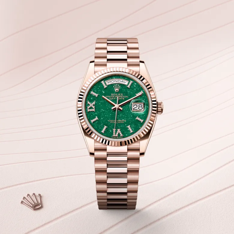 Rolex Day-Date in Everose gold 18 กะรัต, M128235-0068 - Siam Swiss