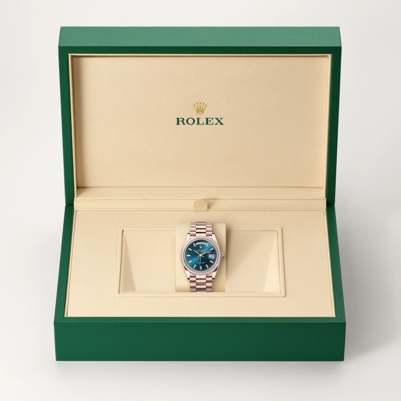 Rolex Day-Date in Everose gold 18 กะรัต, M128395TBR-0032 - Siam Swiss