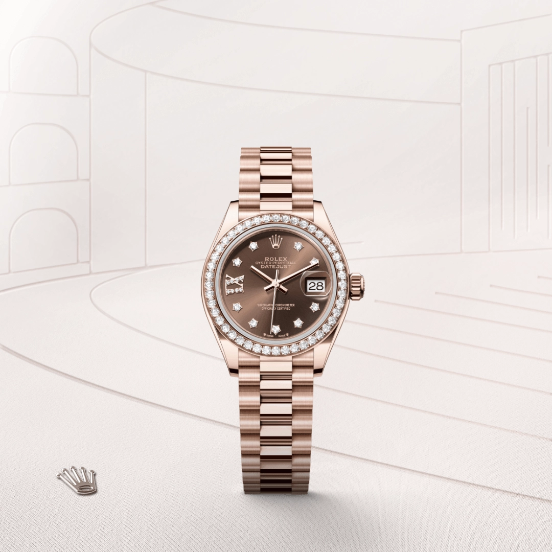 Rolex Lady-Datejust in Everose gold 18 กะรัต, M279135RBR-0001 - Siam Swiss