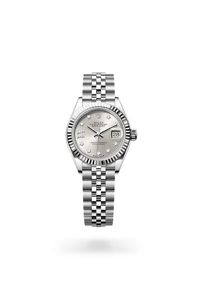 Rolex Lady-Datejust in White Rolesor - combination of Oystersteel and white gold, M279174-0021 - Siam Swiss