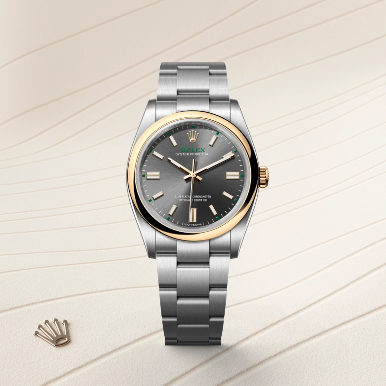 Rolex Oyster Perpetual in Yellow Rolesor - combination of Oystersteel and yellow gold - Siam Swiss Rolex Boutique