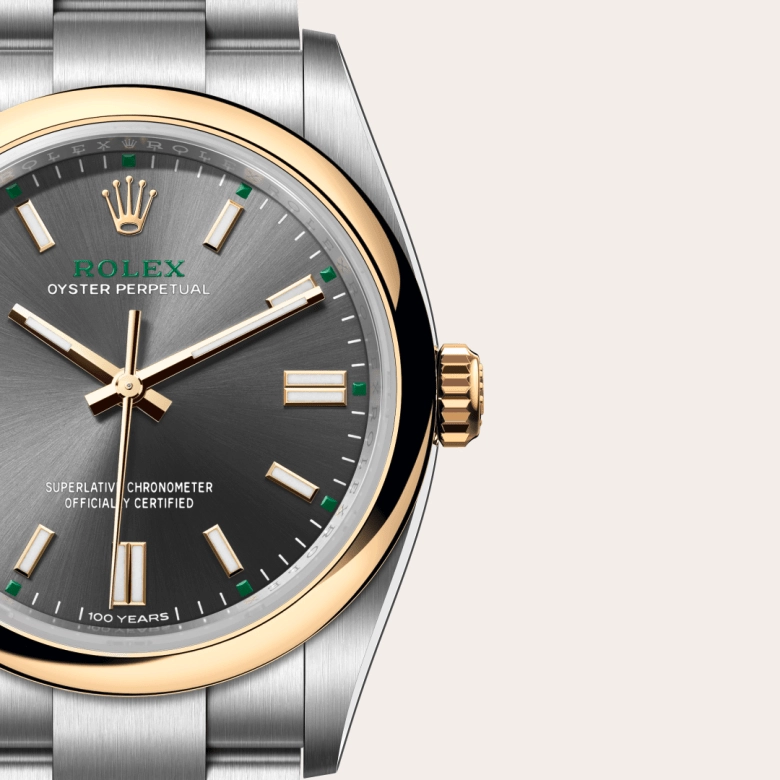 Rolex Oyster Perpetual in Yellow Rolesor - combination of Oystersteel and yellow gold - Siam Swiss Rolex Boutique